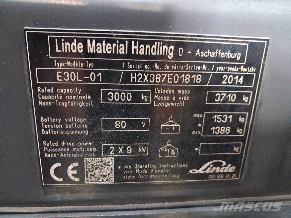 Linde E30L-01 Elektriskie iekrāvēji