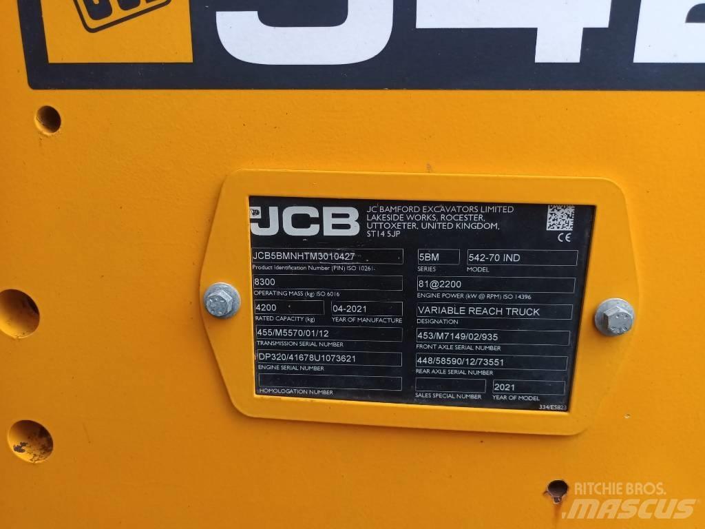 JCB 542-70 IND Teleskopiskie riteņu iekrāvēji