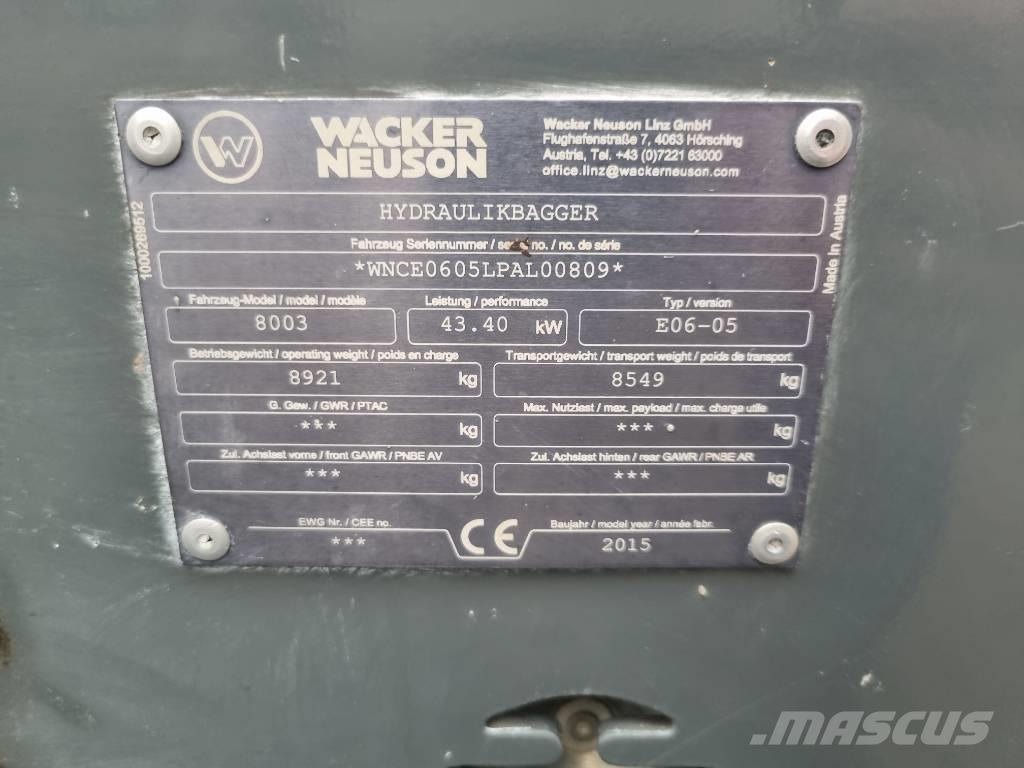 Wacker Neuson 8003 Vidēja lieluma ekskavatori 7 t - 12 t