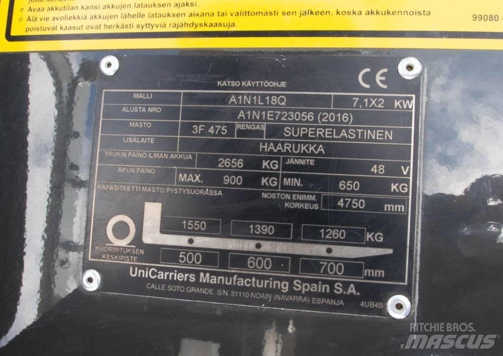 UniCarriers A1N1L18Q Elektriskie iekrāvēji