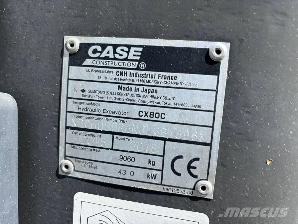 CASE CX 80 C Vidēja lieluma ekskavatori 7 t - 12 t