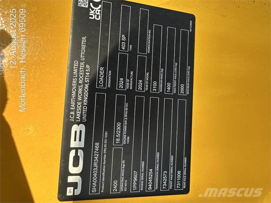 JCB 403 Iekrāvēji uz riteņiem