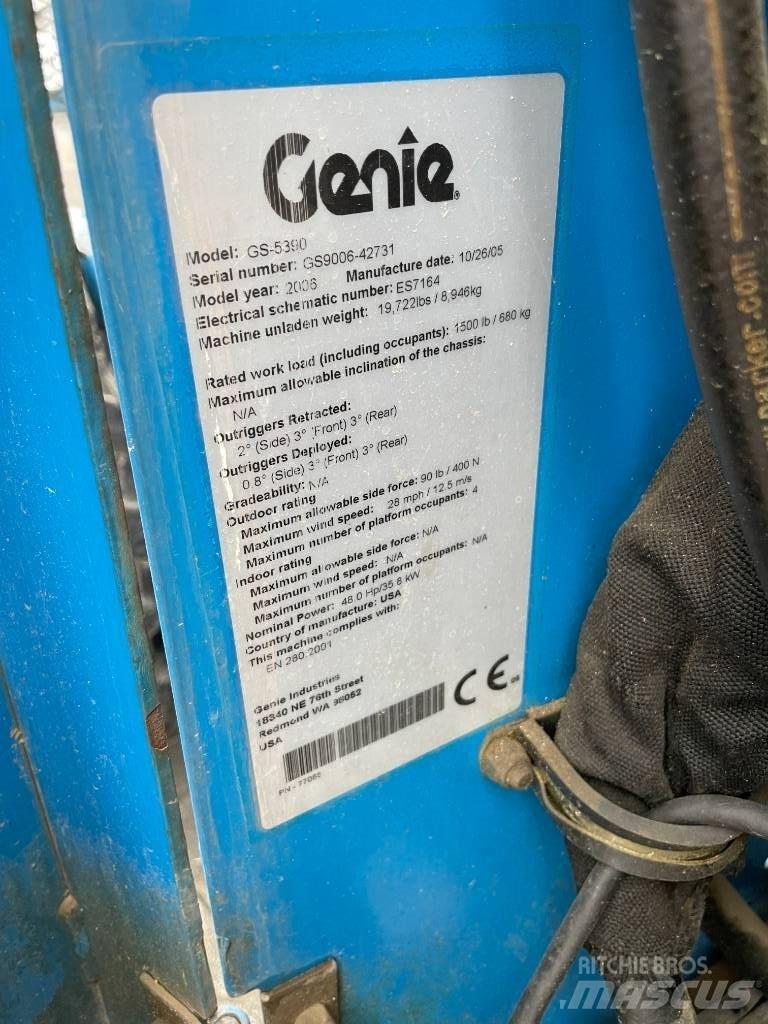 Genie GS 5390 RT Šķerveida pacēlāji