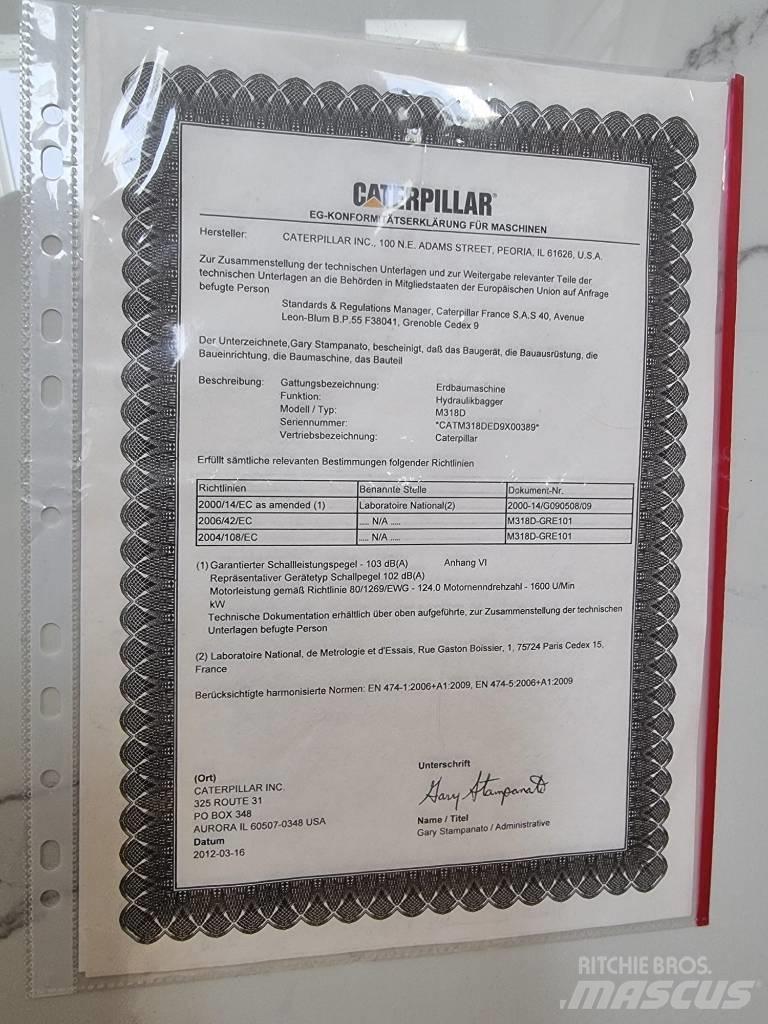 CAT 318D Industriālie iekrāvēji