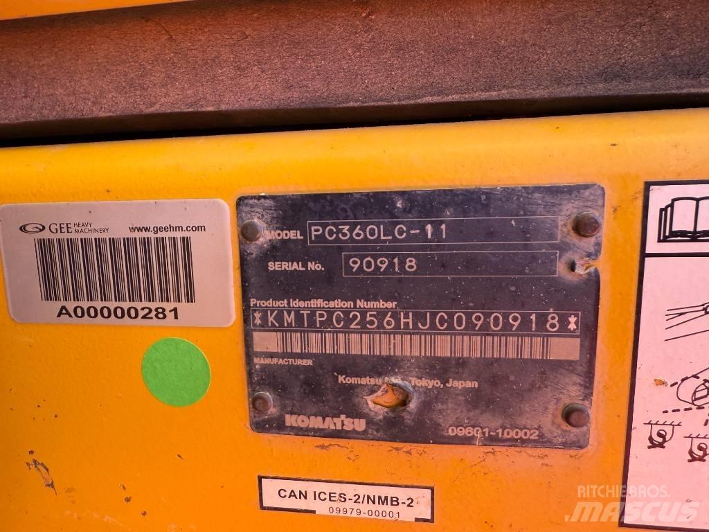 Komatsu PC360LC-11 Kāpurķēžu ekskavatori