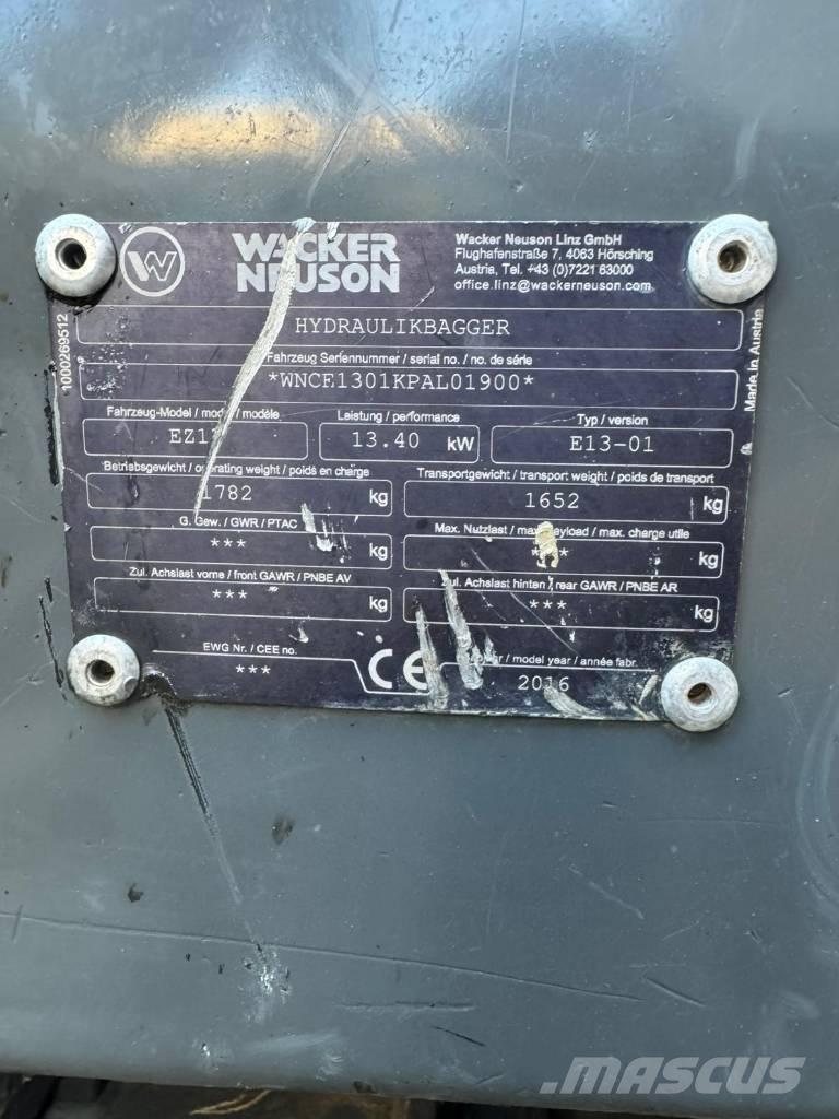 Wacker Neuson EZ 17 Mini ekskavatori < 7 t