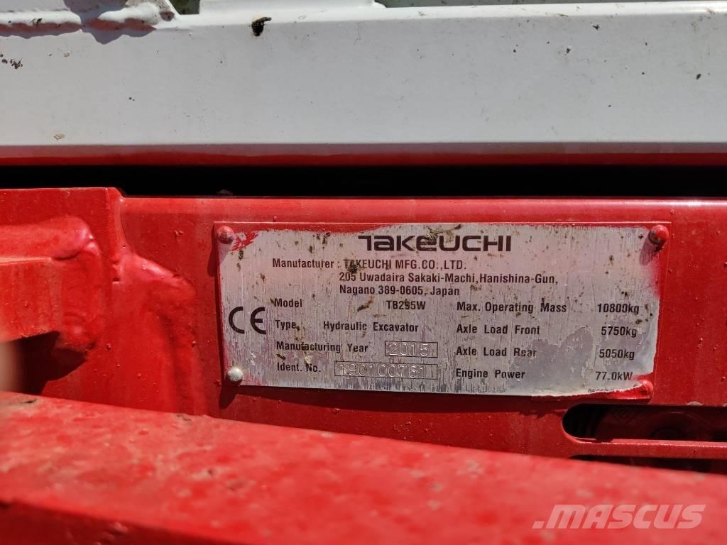 Takeuchi TB 295 W Ekskavatori uz riteņiem