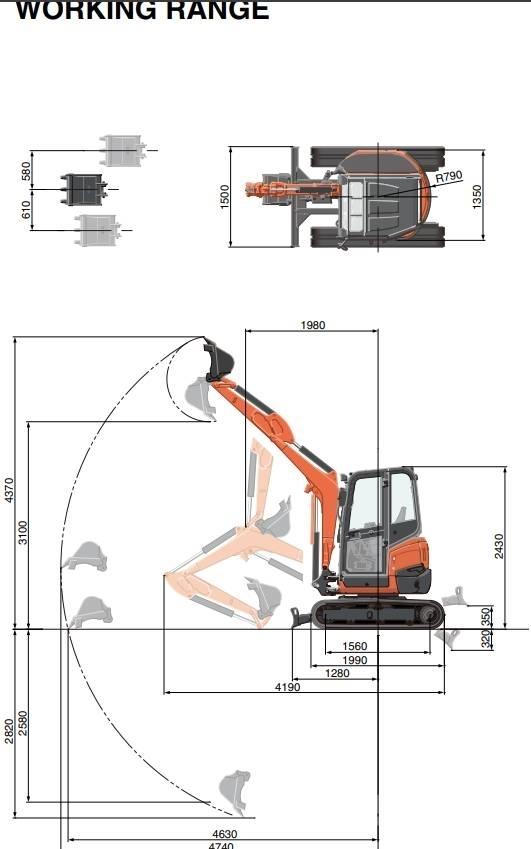 Kubota U 27-4 Mini ekskavatori < 7 t