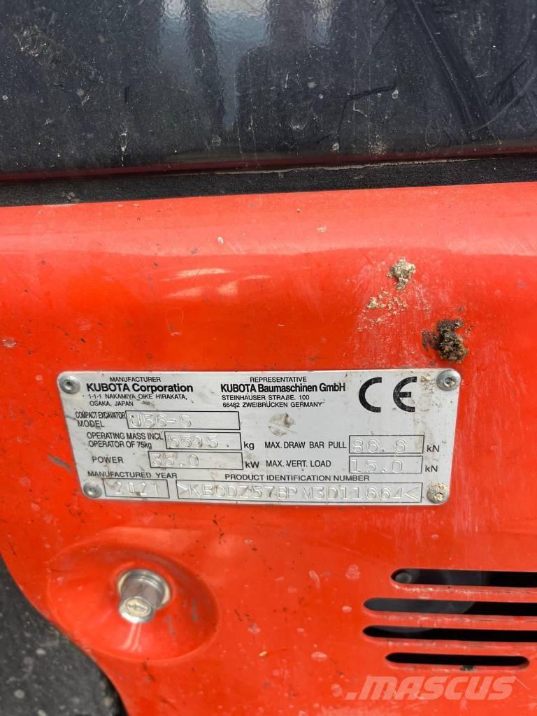 Kubota U 56-S Mini ekskavatori < 7 t