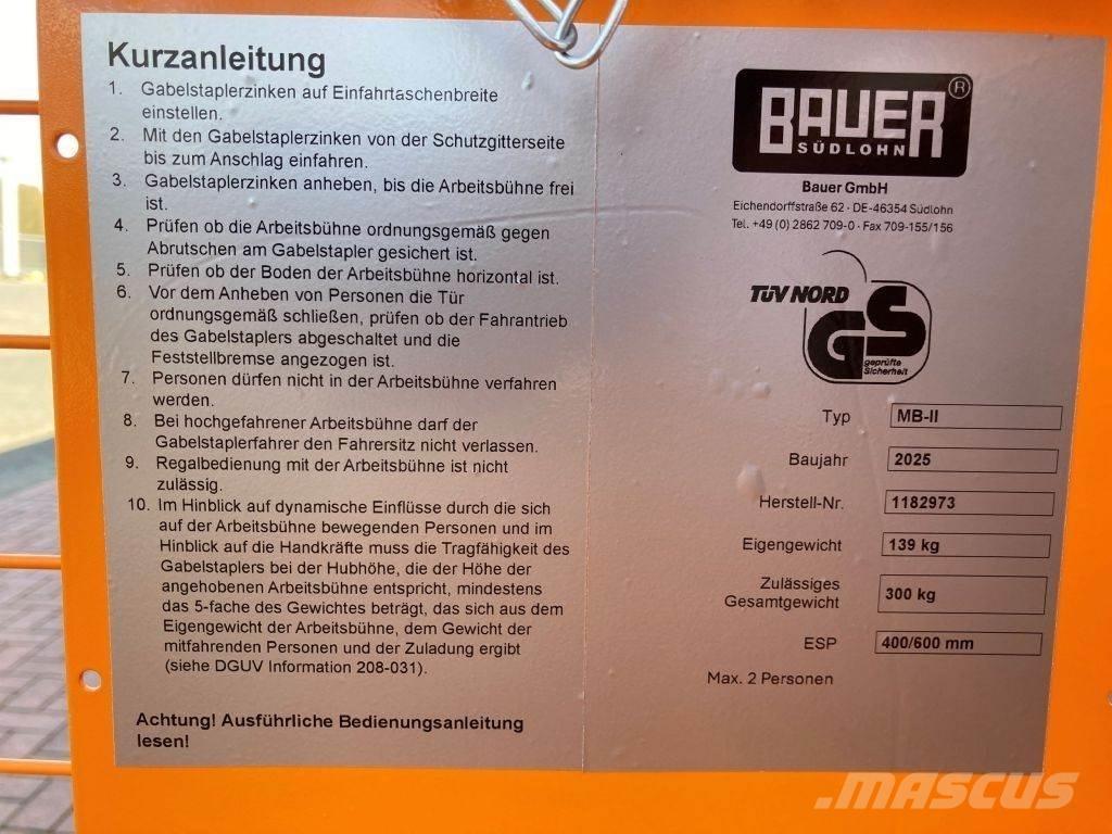 Bauer MB-II Iekraušanas tehnika- Citi