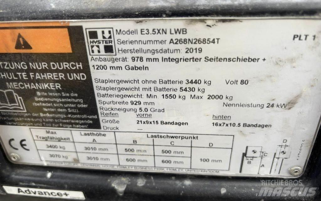 Hyster E 3.5 XN LWB Elektriskie iekrāvēji