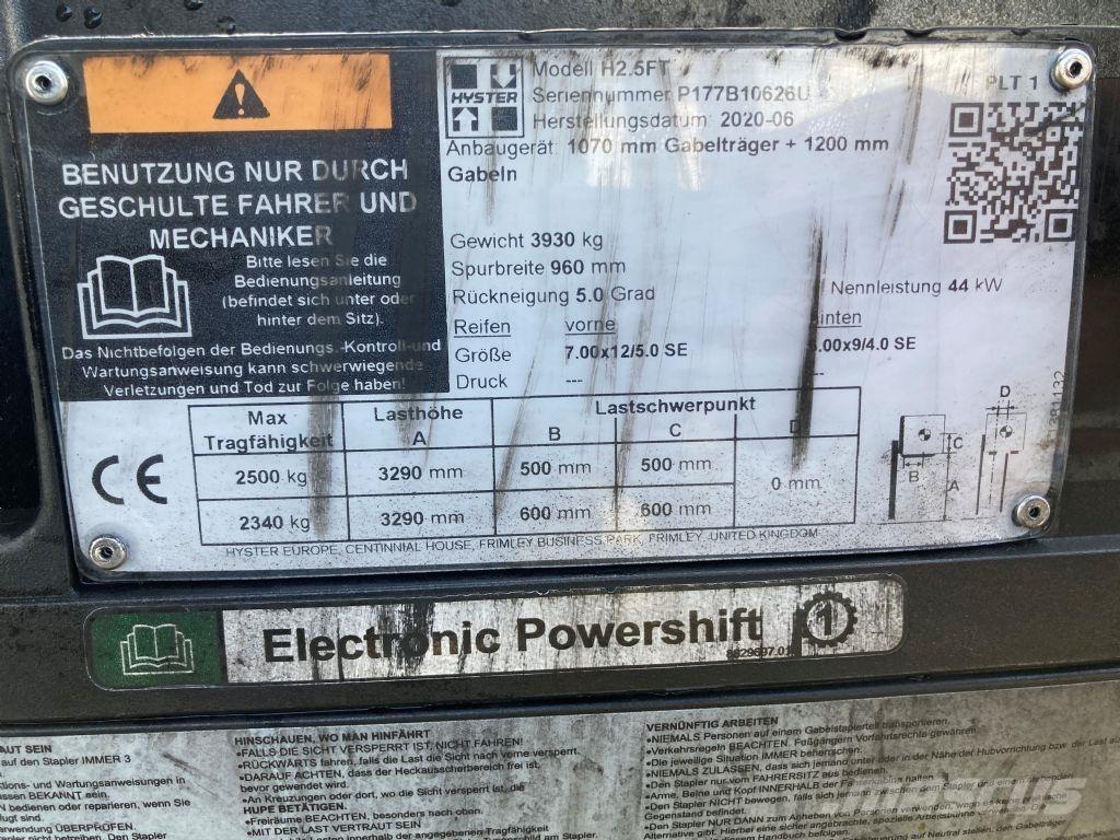 Hyster H 2.5 FT LPG tehnika