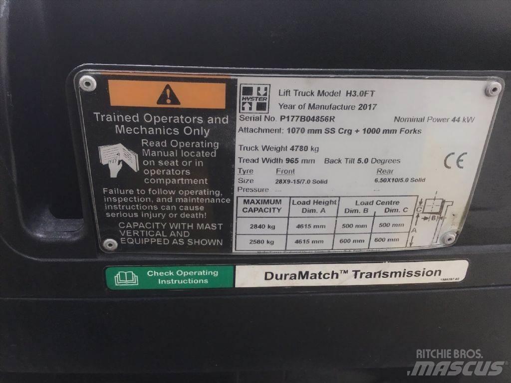 Hyster H 3.0 FT LPG tehnika