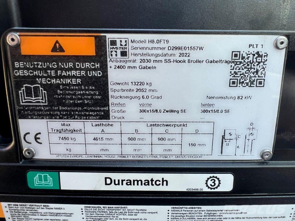 Hyster H 8.0 FT9 Tehnika ar dīzeļa dzinēju