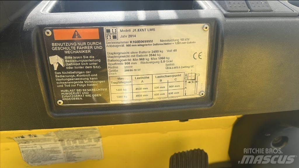 Hyster J 1.8 XNT Elektriskie iekrāvēji