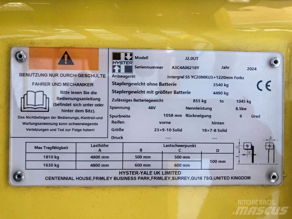 Hyster J 2.0 UT Elektriskie iekrāvēji