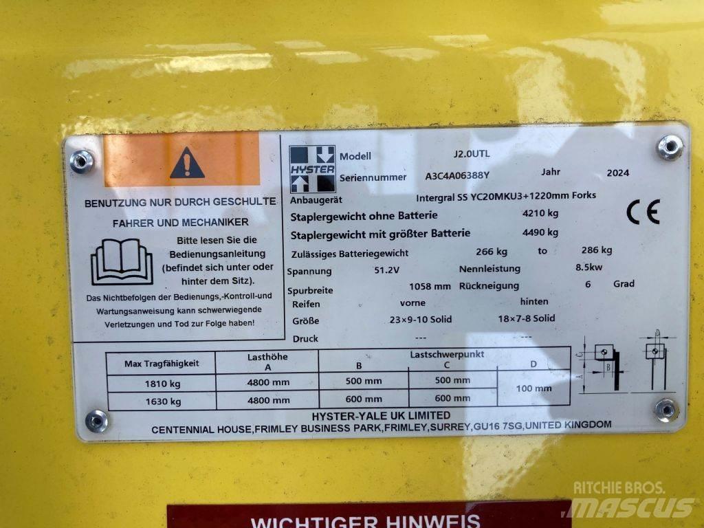 Hyster J 2.0 UTL Elektriskie iekrāvēji