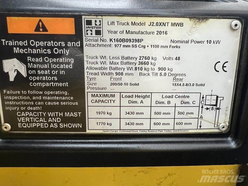 Hyster J 2.0 XNT Elektriskie iekrāvēji