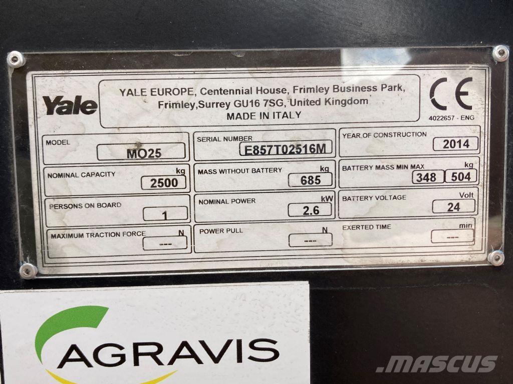 Yale MO 25 Pasūtījumu savācējs mazam augstumam