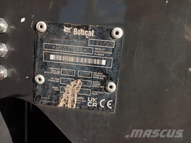 Bobcat E27Z Mini ekskavatori < 7 t