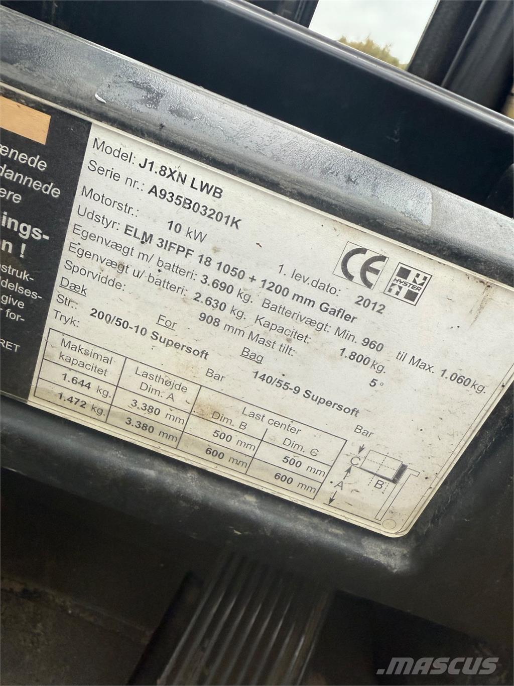 Hyster J1.8XN Elektriskie iekrāvēji