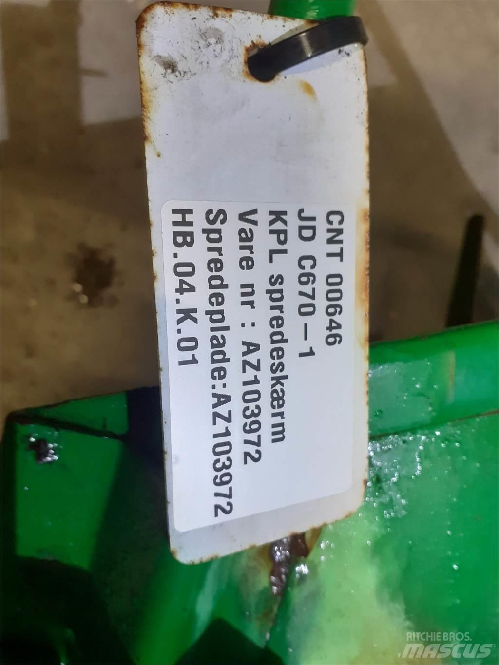 John Deere C670 Ražas novākšanas kombainu papildaprīkojums
