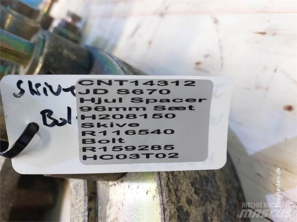 John Deere S670 Riepas, riteņi un diski