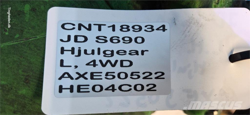 John Deere S690 Ražas novākšanas kombainu papildaprīkojums