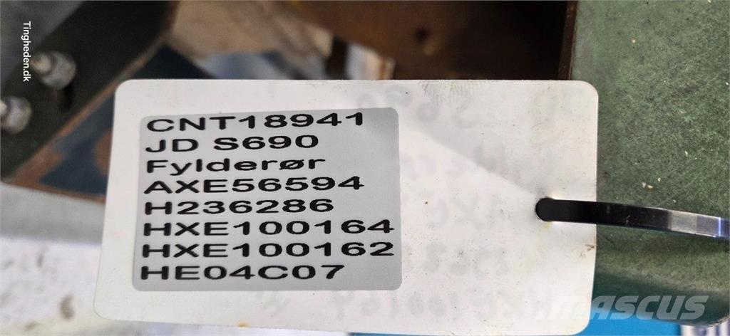 John Deere S690 Ražas novākšanas kombainu papildaprīkojums