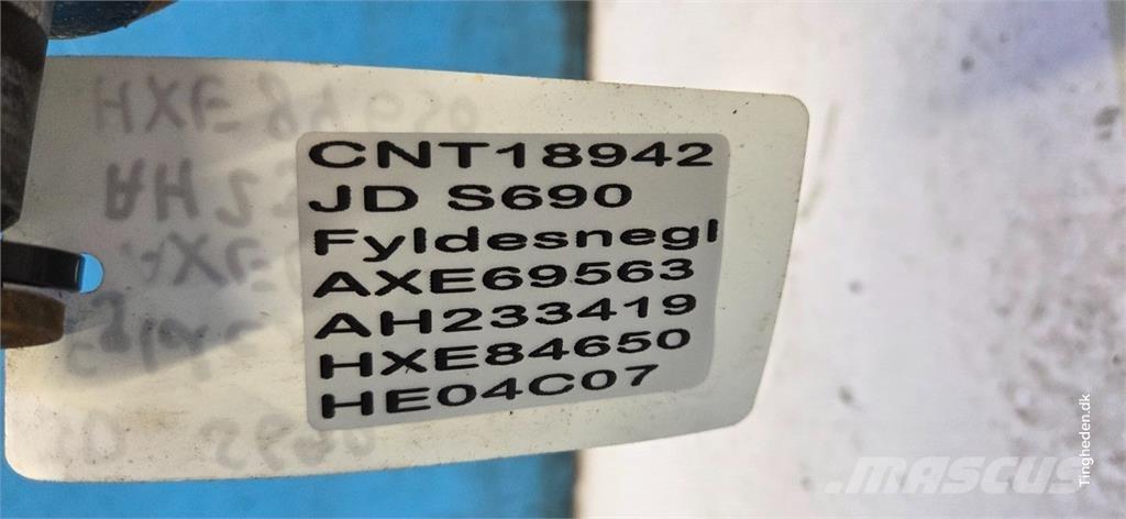 John Deere S690 Ražas novākšanas kombainu papildaprīkojums