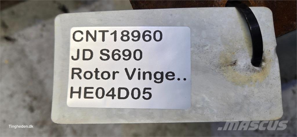 John Deere S690 Ražas novākšanas kombainu papildaprīkojums