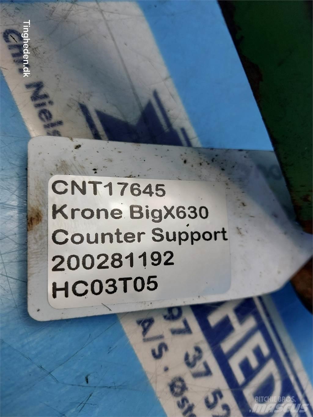 Krone Big X 630 Siena un lopbarības novākšanas mašīnu piederumi