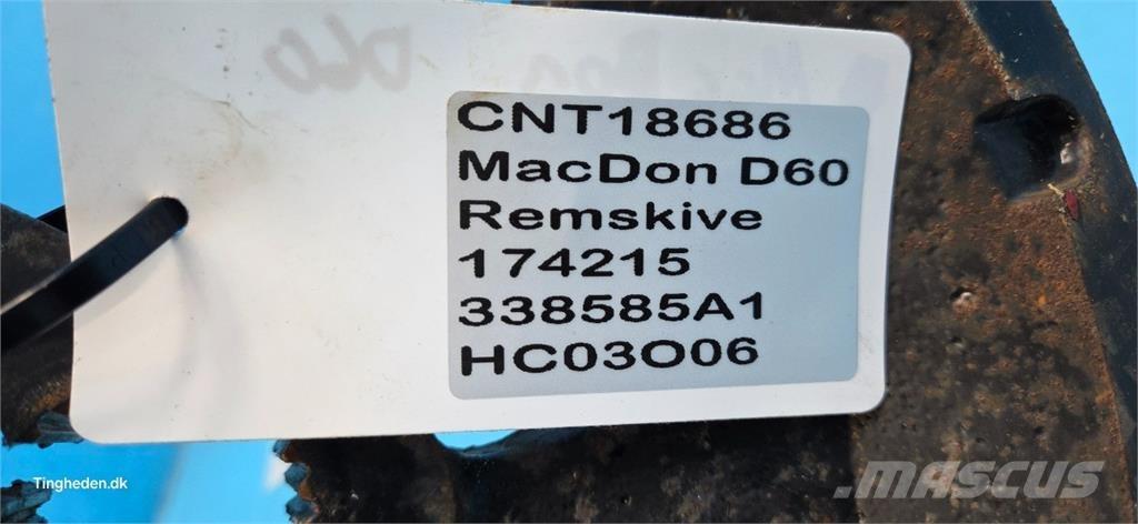 MacDon D60 Ražas novākšanas kombainu papildaprīkojums
