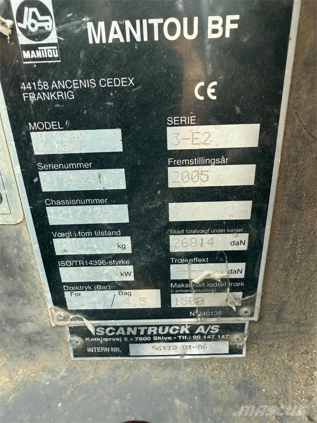 Manitou MT1740 Teleskopiskie manipulatori