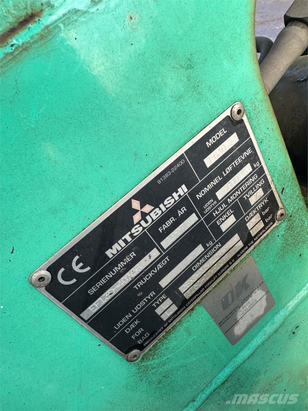 Mitsubishi FG30 LPG tehnika