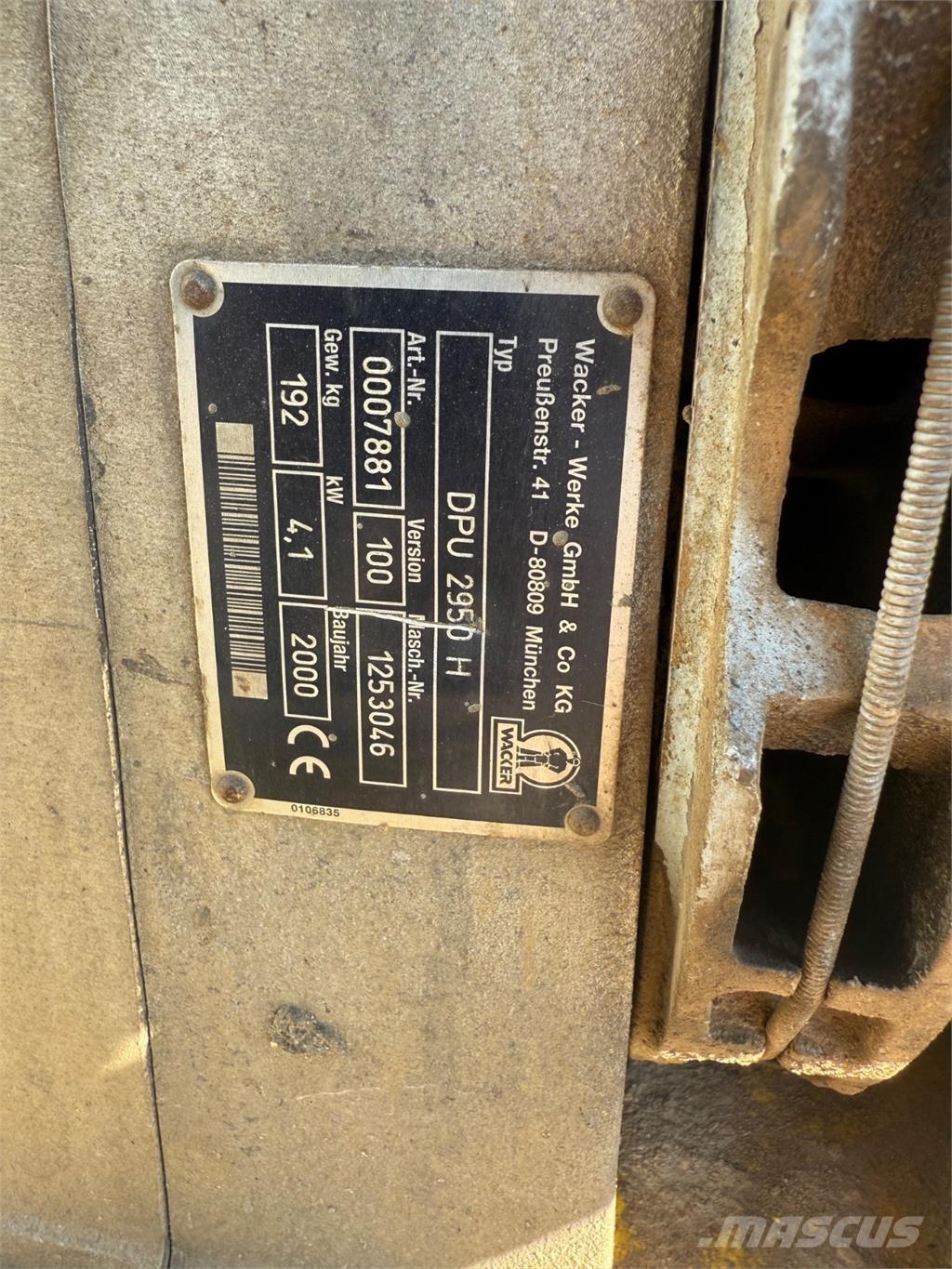 Wacker DPU2950 Vibratori