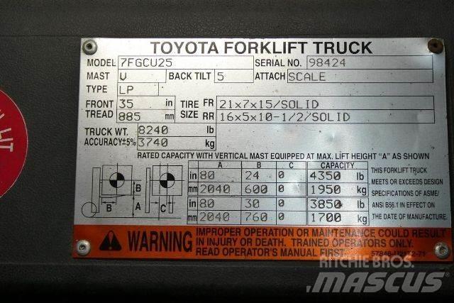 Toyota 7FGCU25 Autokrāvēji - citi