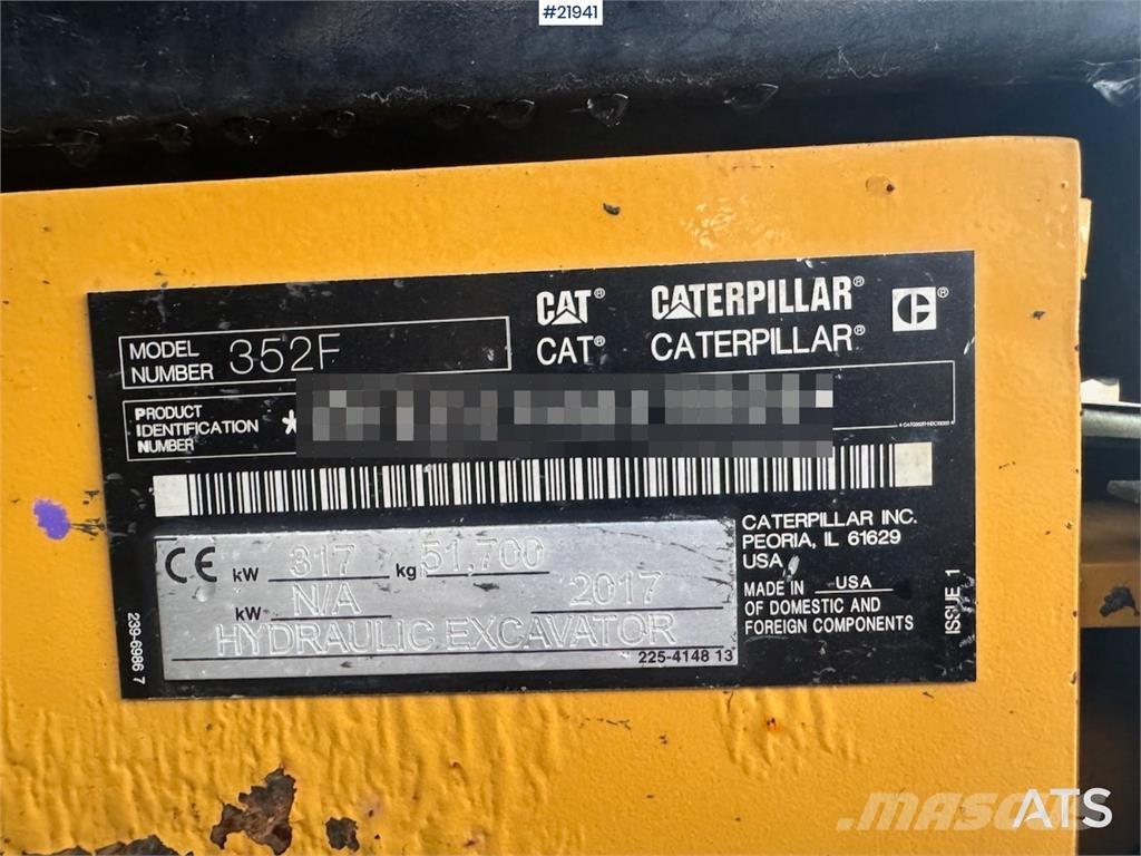 CAT 352F Kāpurķēžu ekskavatori