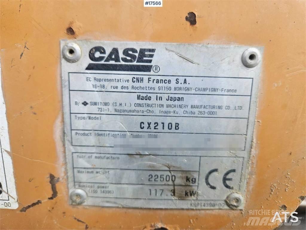 CASE CX210B Kāpurķēžu ekskavatori
