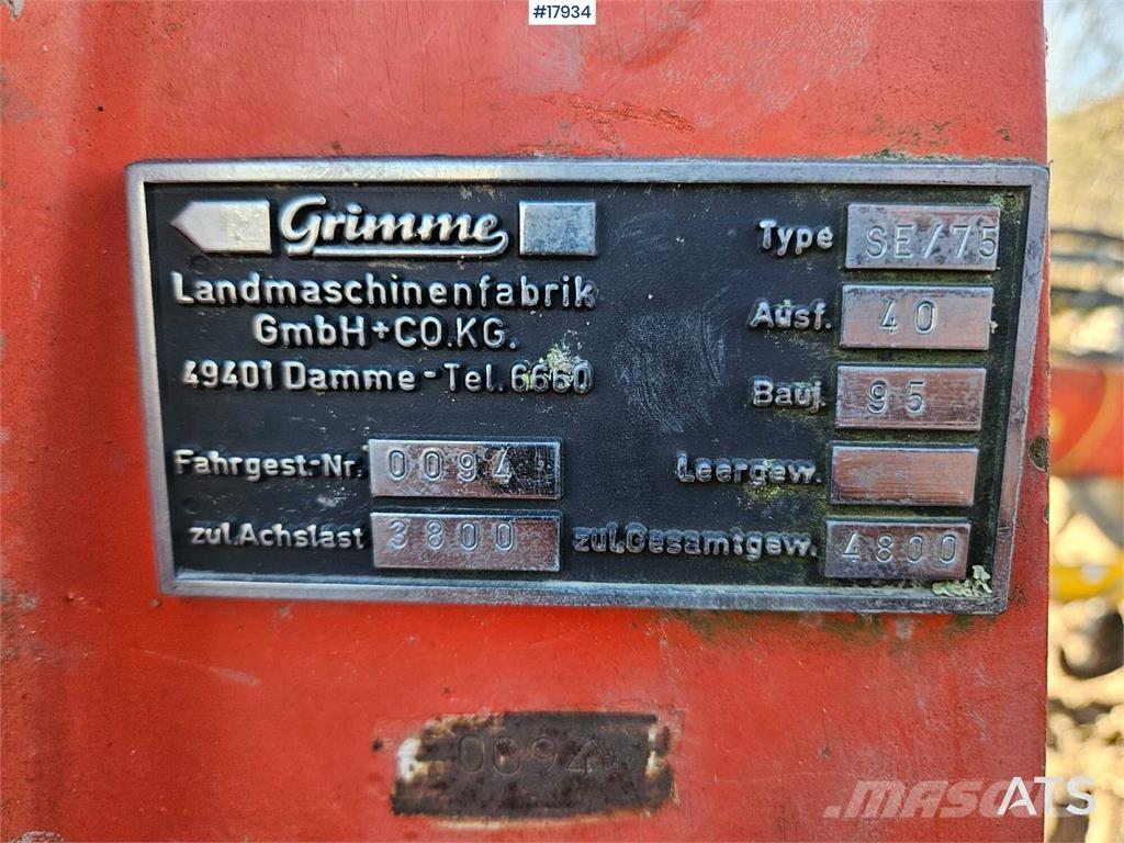 Grimme SE / 75 Ražas novākšanas kombaini