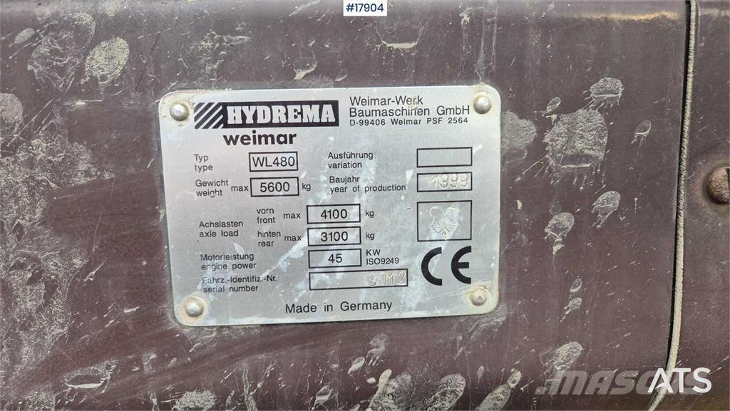 Hydrema WL 480 Iekrāvēji uz riteņiem