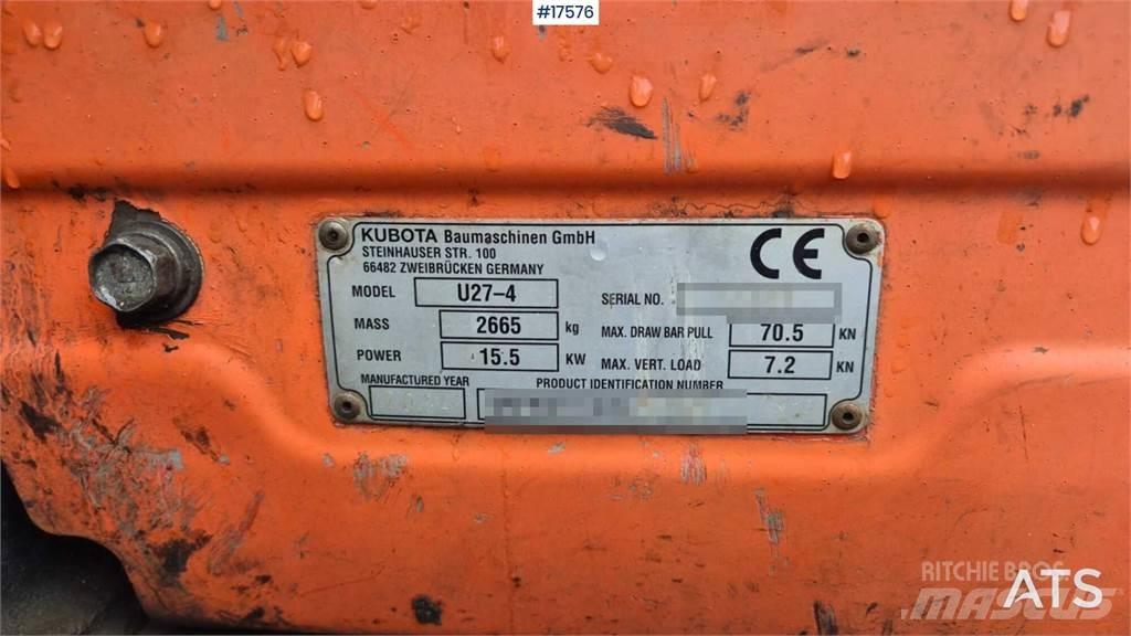 Kubota U27-4 Mini ekskavatori < 7 t