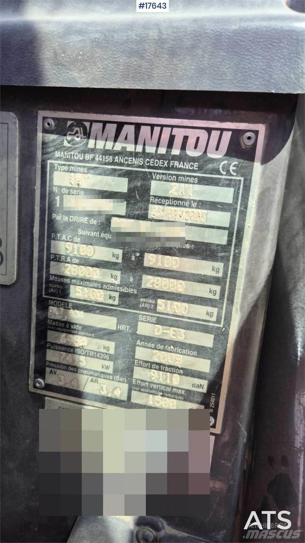 Manitou MLT 634 Teleskopiskie manipulatori