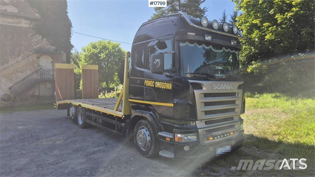Scania R420 Platformas/kravas mašīnas ar vinču