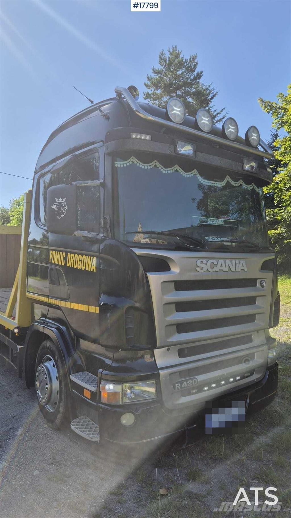 Scania R420 Platformas/kravas mašīnas ar vinču
