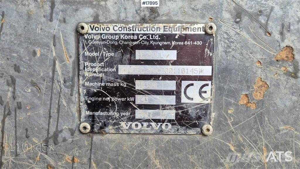 Volvo EC 290 CL Kāpurķēžu ekskavatori