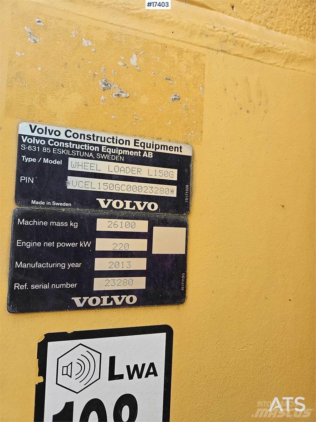 Volvo L150G Iekrāvēji uz riteņiem