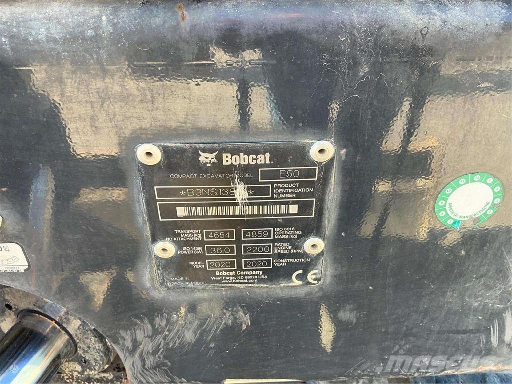 Bobcat E50 Kāpurķēžu ekskavatori