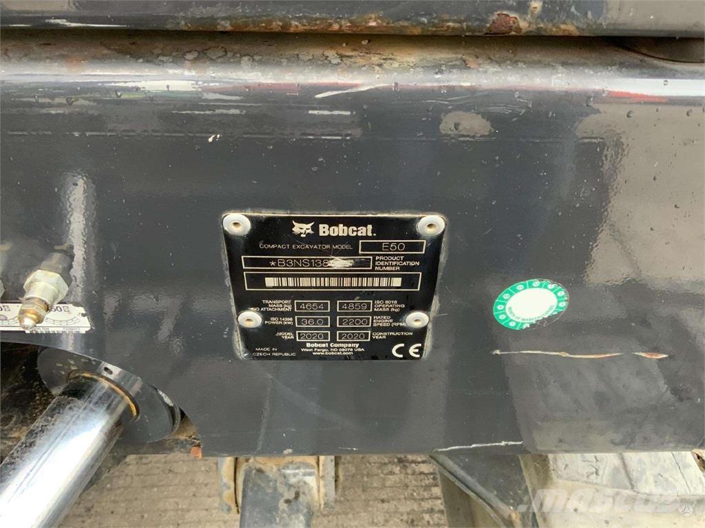 Bobcat E50 Kāpurķēžu ekskavatori