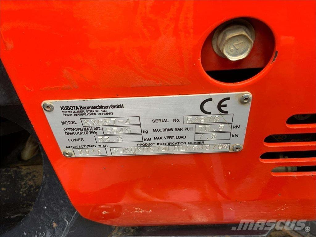 Kubota KX057-4 Kāpurķēžu ekskavatori